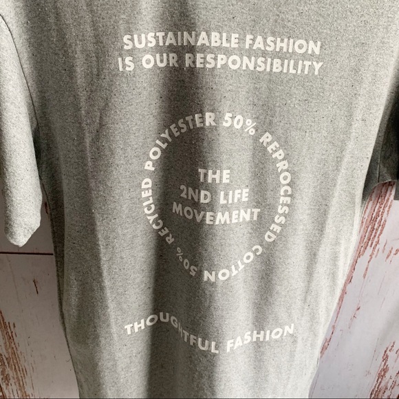 TOPSHOP 2nd Life Movement Grey Skater Tee - Picture 2 of 5